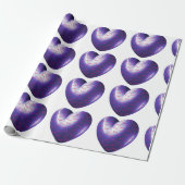 Amethyst-Herz gefüllt mit Liebe Geschenkpapier (Ungerollt)