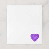 Amethyst Herzklopfgast lila weiß Platzkarte (Außenseite Aufgefaltet)