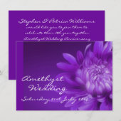 Amethyst Hochzeitsfeier einladen 6. Einladung (Vorne/Hinten)