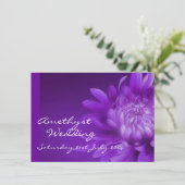 Amethyst Hochzeitsfeier einladen 6. Einladung (Stehend Vorderseite)