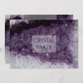 Amethyst Höhle Crystal Party Einladung (Vorne/Hinten)