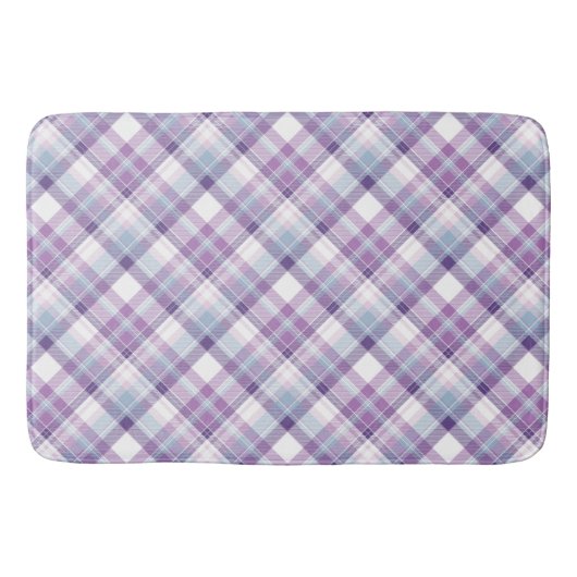 Amethyst Hues Kariert Badematte (Vorderseite)