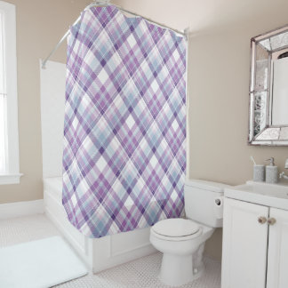 Amethyst Hues Kariert Duschvorhang