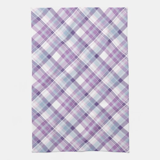 Amethyst Hues Kariert Geschirrtuch (Vertikal)