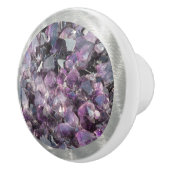 Amethyst in gebürsteten Metallrahmen Keramikknauf (Rechts)