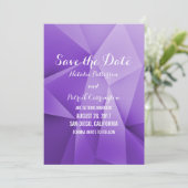 Amethyst Jewel Tones Save the Date einladen Einladung (Stehend Vorderseite)