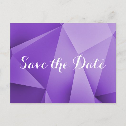 Amethyst Jewel Tones Save the Date Postcard Ankündigungspostkarte (Vorderseite)