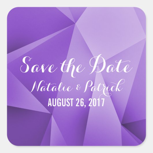 Amethyst Jewel Tones Save the Date Stickers (Vorderseite)