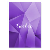 Amethyst Jewel Tones Tischnummer Card (Rückseite)