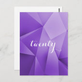 Amethyst Jewel Tones Tischnummer Postcard (Vorne/Hinten)
