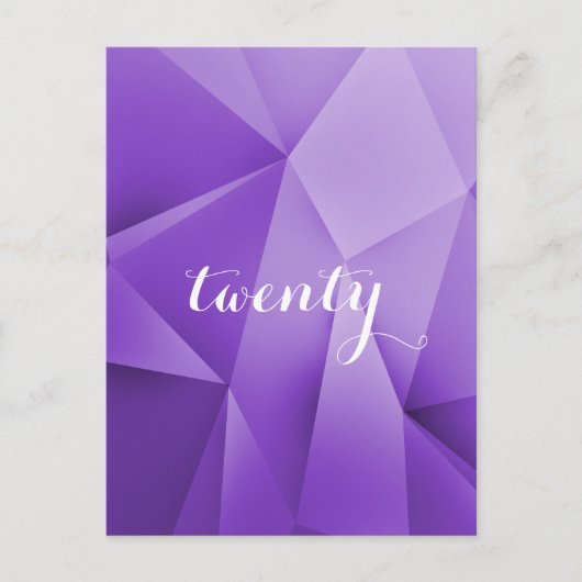Amethyst Jewel Tones Tischnummer Postcard (Vorderseite)