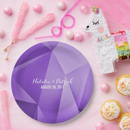 Amethyst Jewel Tones Wedding Paper Tellers Pappteller (Party)