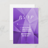 Amethyst Jewel Tones Wedding RSVP Card (Vorne/Hinten)
