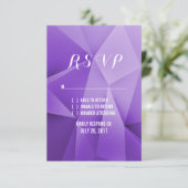 Amethyst Jewel Tones Wedding RSVP Card Karte (Stehend Vorderseite)