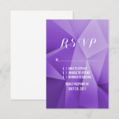 Amethyst Jewel Tones Wedding RSVP Card Karte (Vorne/Hinten)
