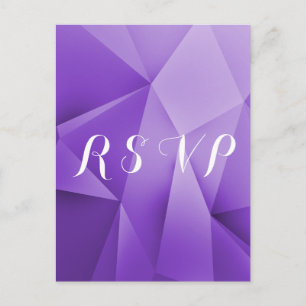 Amethyst Jewel Tones Wedding RSVP Postcard Einladungspostkarte