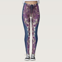 Amethyst Kaleidoskop-Leggings mit Mond-Phasen