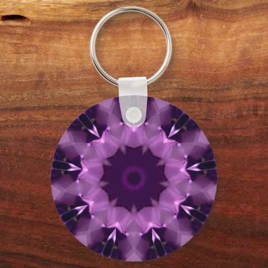 Amethyst Kaleidoskop Schlüsselanhänger (Vorderseite)
