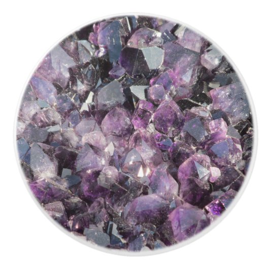 Amethyst Keramikknauf (Vorderseite)