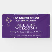 Amethyst Kirchenbanner mit Ihrem Logo Banner (Horizontal)