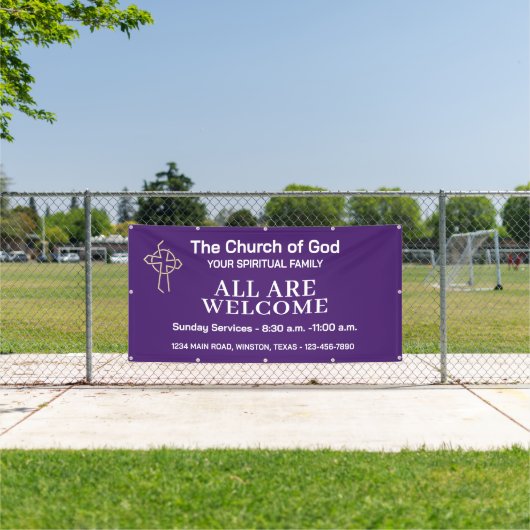 Amethyst Kirchenbanner mit Ihrem Logo Banner (Insitu)