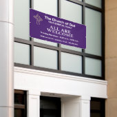 Amethyst Kirchenbanner mit Ihrem Logo Banner (Äußeres Gebäude)