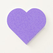Amethyst-Kirschblüten-Herz Notizblock (Rückseite)