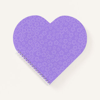Amethyst-Kirschblüten-Herz Notizblock