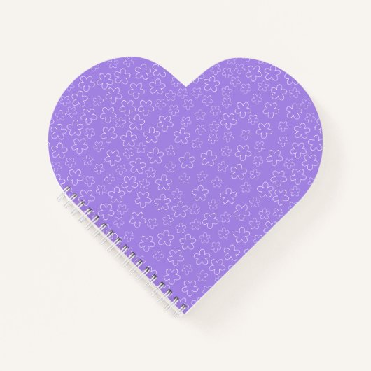 Amethyst-Kirschblüten-Herz Notizblock (Vorderseite)