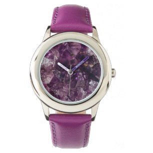 Amethyst-Kristall-Energie Amethyst-Quarz  Armbanduhr