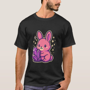 Amethyst-Kristall-Hasen Sternenstaub Kinder  T-Shirt