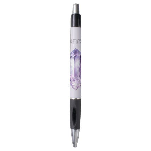 Amethyst Kristall Kugelschreiber (Vorderseite Vertikal)