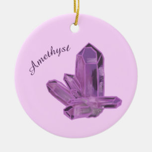 Amethyst-Kristall-Ornament – Schutz & Ruhe Keramik Ornament