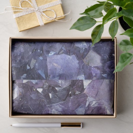 Amethyst Kristallgruppe Seidenpapier (Geschenk)