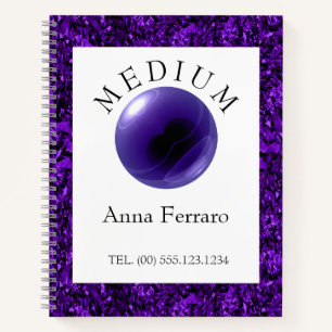 Amethyst Kristallkugel Glitter Medium Hellseherin Notizblock