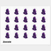 Amethyst-Kristallstein-Kunst Aufkleber (Blatt)