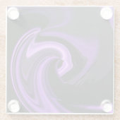 Amethyst Lila Abstraktes Herz Glasuntersetzer (Rückseite)