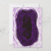 Amethyst Lila Agate Geode Bridal Brunch Dusche Einladung (Rückseite)