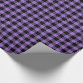 Amethyst Lila Black Buffalo Kariert Tartan Geschenkpapier (Ecke)