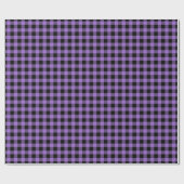 Amethyst Lila Black Buffalo Kariert Tartan Geschenkpapier (Flach)