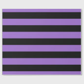 Amethyst Lila Black XL Stripes Pattern V Geschenkpapier (Flach)