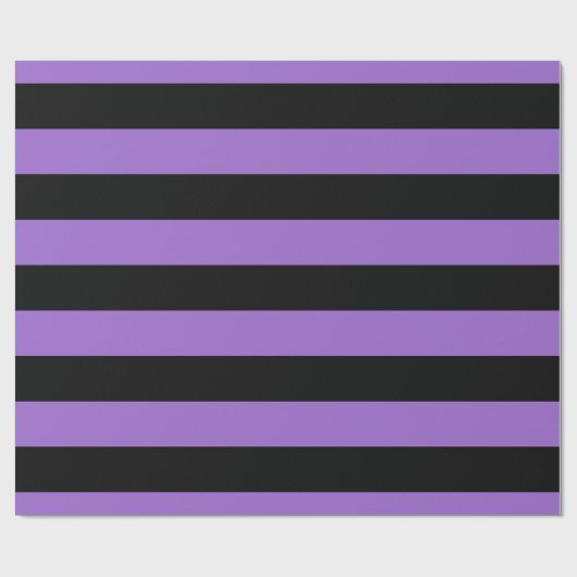 Amethyst Lila Black XL Stripes Pattern V Geschenkpapier (Flach)
