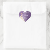 Amethyst Lila Bridge Brautparty Heart Sticker (Tasche)