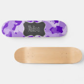 Amethyst Lila Camouflage; Camouflage; Chalkboard Skateboard (Horizontal)