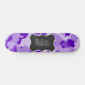 Amethyst Lila Camouflage; Camouflage; Chalkboard Skateboard (Horizontal)