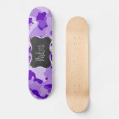 Amethyst Lila Camouflage; Camouflage; Chalkboard Skateboard (Vorderseite)