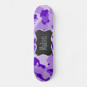 Amethyst Lila Camouflage; Camouflage; Chalkboard Skateboard (Vorderseite)