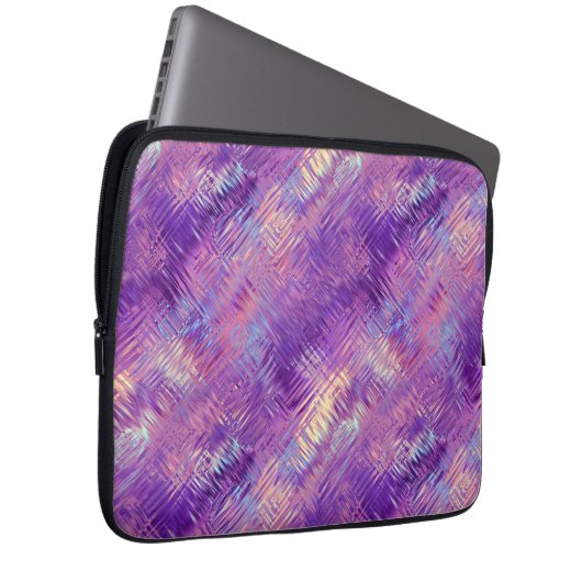 Amethyst Lila Crystal Gel Textur Laptopschutzhülle (Vorne Rechts)