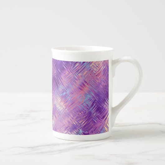 Amethyst Lila Crystal Gel Textur Porzellantasse (Rechts)