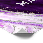 Amethyst Lila Geode Liebe ist ein süßes Hochzeitsz Poster (Ecke)